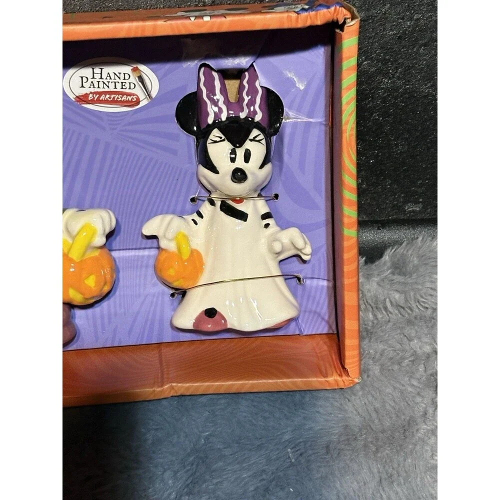 New Disney Mickey & Minnie Mouse  Frankenstein Halloween Salt & Pepper Shakers